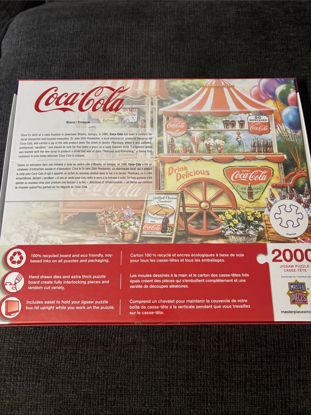 Coca-Cola Red and Yellow Festival Stand Jigsaw Puzzle - Picture 3 of 3